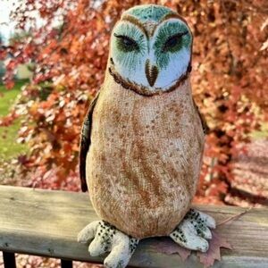John Derian x Target 13" Shaped Beaded Owl Pillow Decorative 2025 New W/tag